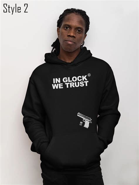 In Glock We Trust Hoodie Black - Jackets Junction