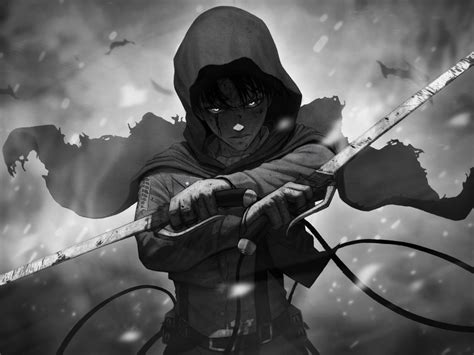 1152x864 Levi Ackerman Monochrome 1152x864 Resolution Wallpaper, HD Anime 4K Wallpapers, Images ...