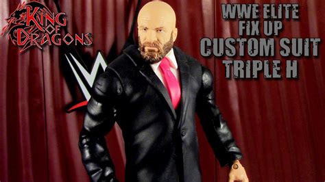 WWE Elite Collection: Custom Suit Triple H Fix-Up - YouTube