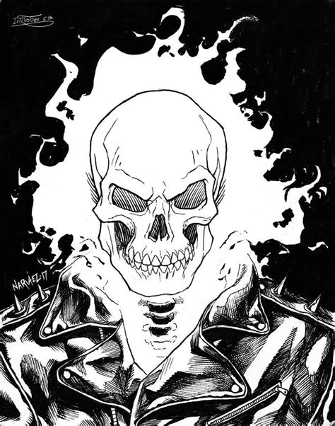 ArtStation - Ghost Rider - Inktober, Jason Narvaez in 2021 | Ghost rider, Ghost rider tattoo ...