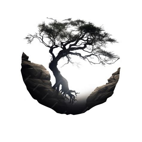 Premium AI Image | Conceptual Digital Art Of A Tree In A Circle With ...