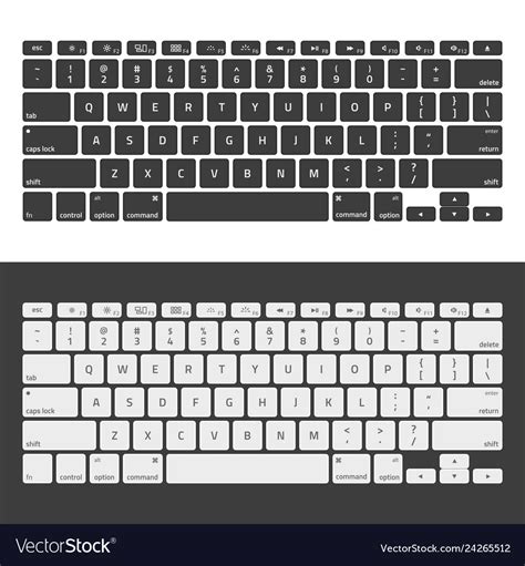 Laptop keyboards Royalty Free Vector Image - VectorStock