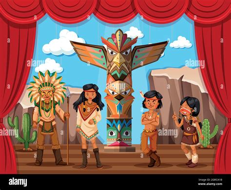 Native american tribe illustration Stock Vector Images - Alamy