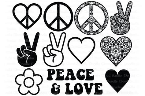 Peace Love Bundle SVG, Peace Symbol. | Peace sign tattoos, Peace and ...