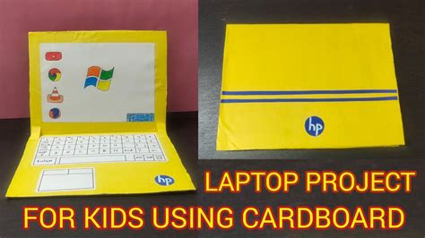 Laptop using cardboard | Laptop project for kids | School projects for kids@mukta_art_craft ...