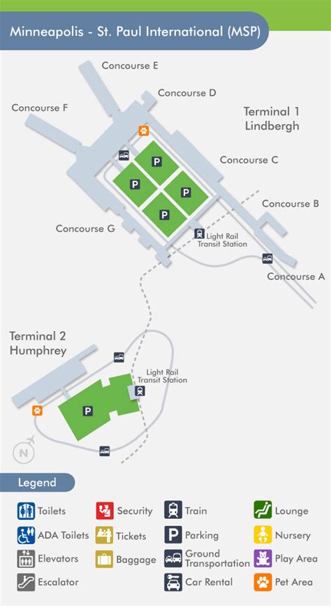 Minneapolis Airport (MSP) Terminal Map
