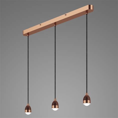 Dar Lighting SPL Modern LED Bar Ceiling Pendant Light In Polished Copper Finish SPL6264 ...