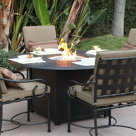 Patio Dining Table With Fire Pit | Fire Pit Design Ideas