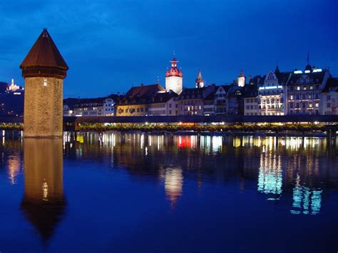 Free Night view of Lucerne, Switzerland 1 Stock Photo - FreeImages.com