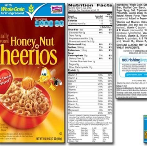 Honey Nut Cheerios Nutrition Facts Label | Blog Dandk