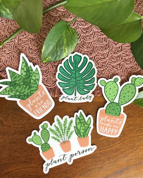 Plant Lady Sticker Monstera Leaf Drawing Sticker Cute Crazy | Etsy