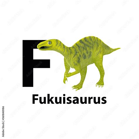 Fukuisaurus. ABC Dinosaurs. Dinosaur Alphabet Stock Illustration | Adobe Stock