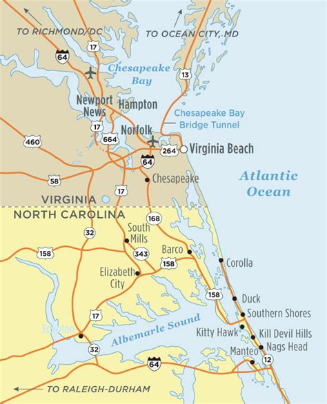 Outer Banks Scenic Byway Map America\u002639;s Byways ~ Map Of The World