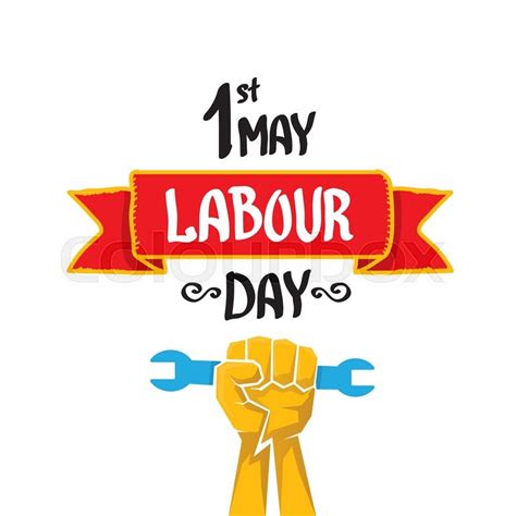 1 may - labour day. vector labour day ... | Stock vector | Colourbox