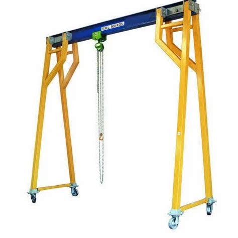 Single Girder Portable Gantries Material Handling Crane, Maximum Lifting Capacity: 500 kg at ...