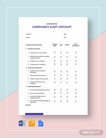 It Audit Checklist Sample | PDF Template