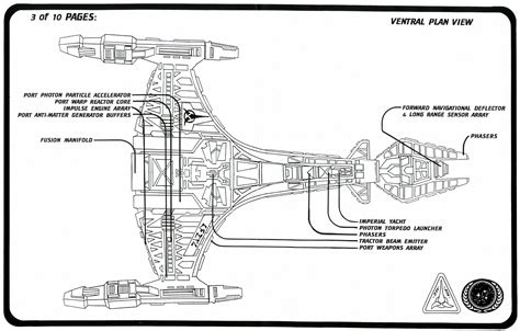 Star Trek Klingon Vor'Cha Class Attack Cruiser Schematics