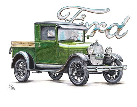 Old Ford Truck Drawing at GetDrawings | Free download