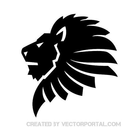 Black Lion Clip Art Free Vector | Black lion, Lion vector, Free clip art