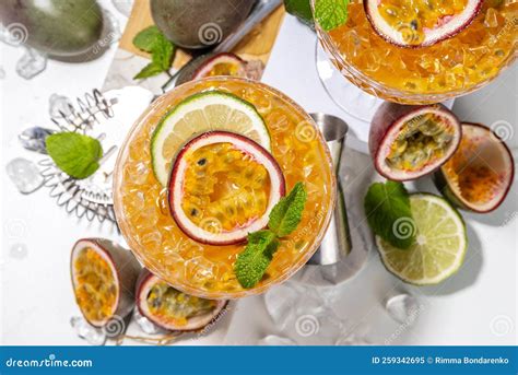 Passion Fruit Martini Cocktail Stock Image - Image of drink, liqueur ...