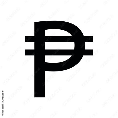 philippine currency icon. Pesos Sign vector Stock-Vektorgrafik | Adobe ...