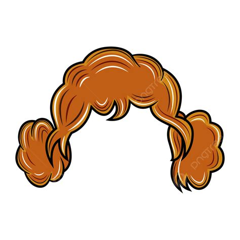 Animated Orange Woman Hair Free Download, Women S Hair, Female Wig, Anime Hair PNG and Vector ...