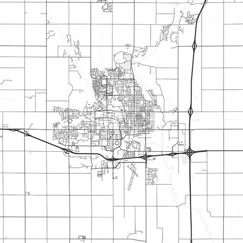 Ames, Iowa - Area Map - Light | HEBSTREITS Sketches | Area map, Map ...