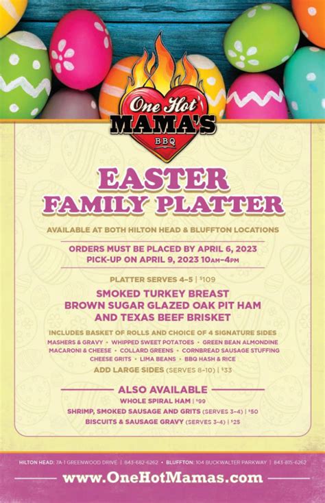 SERG Group Easter Menus – The SERG Group