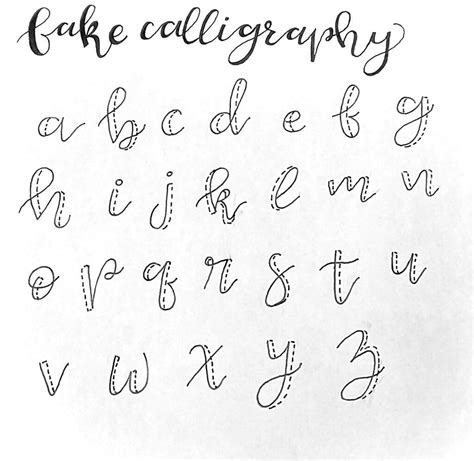 Fake Calligraphy: Tutorial + Examples - SarahsSnailMail | Hand ...