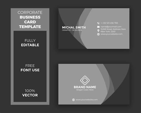 Premium Vector | Corporate business card design