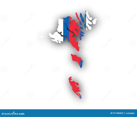 Map and Flag of the Faroe Islands Stock Vector - Illustration of ...