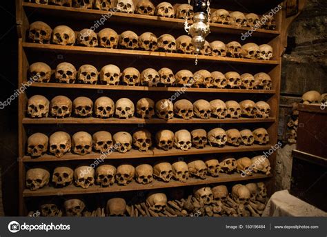 2016, Greece Meteora, wall of skulls inside one of the monasteries – Stock Editorial Photo ...