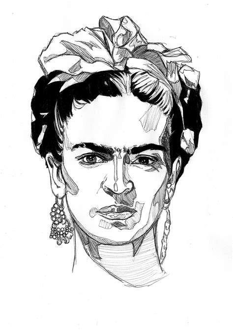 Frida Kahlo Drawing, Frida Kahlo Tattoos, Frida Kahlo Art, Face Stencils, Face Sketch, Wood ...