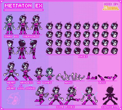 Undertale - Mettaton EX Sprite Sheet by Handy99 on DeviantArt