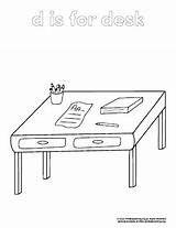 Desk Coloring Page  PrimaryLearningOrg sketch template