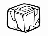 Downloadable Ice Cube Coloring  Page sketch template