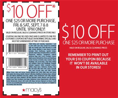 Macy 10 Off 25 In Store Coupon Printable | semashow.com