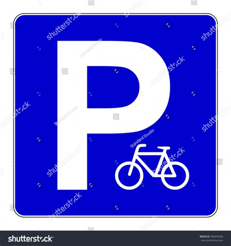 Parking Sign Bicycle Symbol Vector Illustration Stock Vector (Royalty Free) 599949206 | Shutterstock