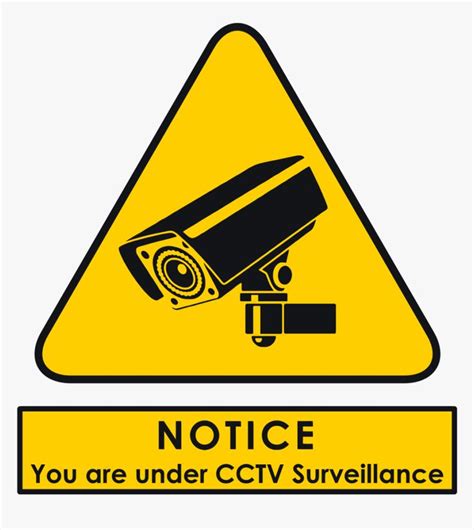 a yellow sign that says, notice you're under cctv surveillance on this site