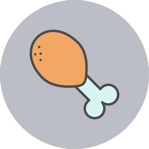 Chicken Leg Vector Icon 16488223 Vector Art at Vecteezy