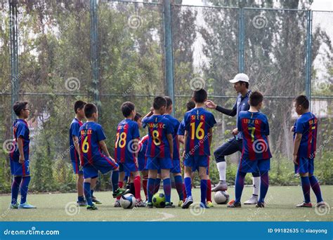 Children Football Training Course Editorial Image - Image of teaching, student: 99182635