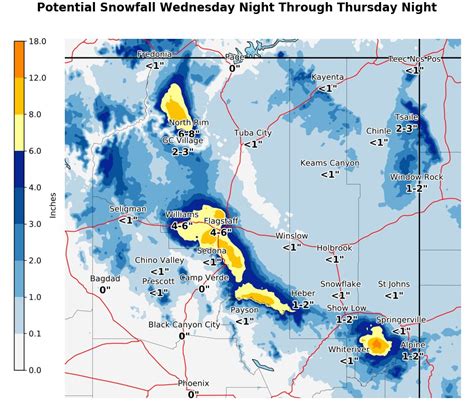 SNOW LIKELY IN WILLIAMS AREA THURSDAY - The Williams Independent