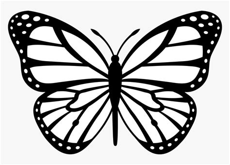 Cute Butterfly Clip Art Black And White