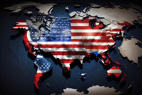 Premium AI Image | USA Flag on the world map American Flag