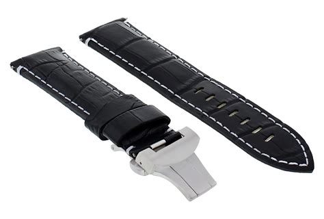 24MM LEATHER WATCH BAND STRAP FOR BREITLING NAVITIMER A24322, COLT BLACK WS | eBay