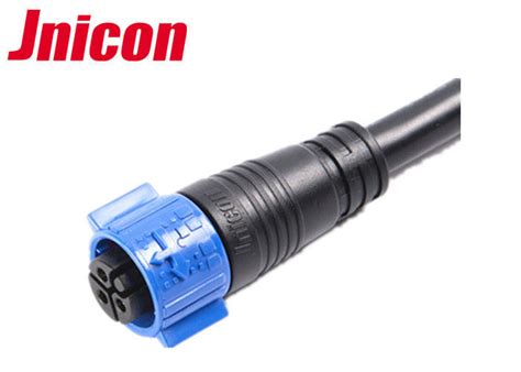 Industrial IP67 Waterproof Connector , LED Light 3 Pin IP67 Connector