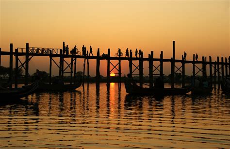 U Bein Bridge At Sunset 3 by CitizenFresh on DeviantArt