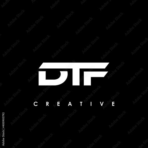 DTF Letter Initial Logo Design Template Vector Illustration Stock ...