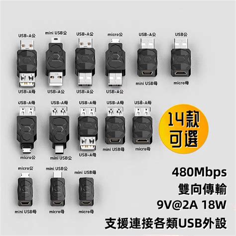 【宇宙雜貨店】台灣現貨 USB Micro USB Mini USB 充電線轉接頭 安卓 數據線 轉接頭 480Mbps | 蝦皮購物