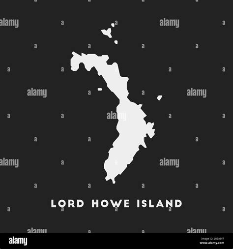 Lord Howe Island icon. Map on dark background. Stylish Lord Howe Island ...